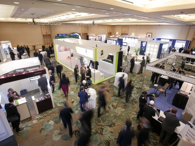 Time lapse photography motion blurred for Currency Conference